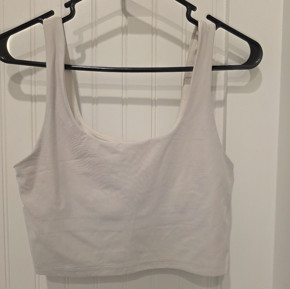 Fabletics Cream Sports Bra